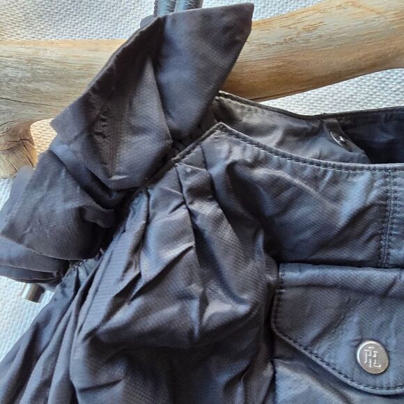 Lockheart Leather And Coated Nylon Ruffle Shoulder Bag - Picture 6 of 15